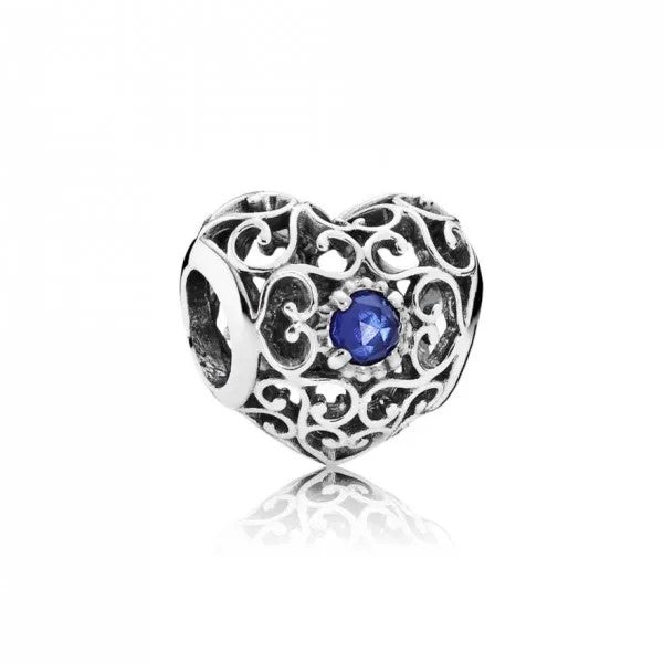 Heart Birthstone Charm - September