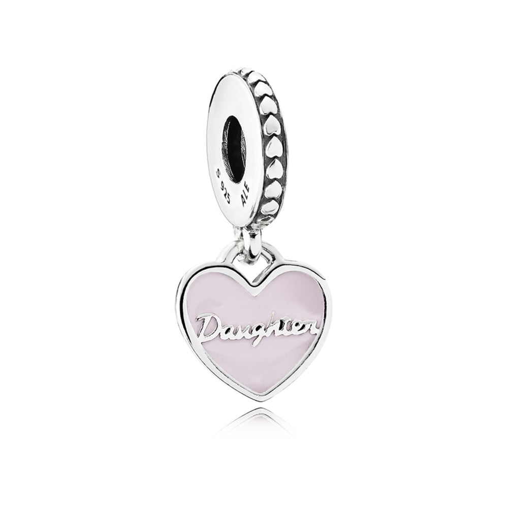 Mother & Daughter Hearts Split Dangle Charm