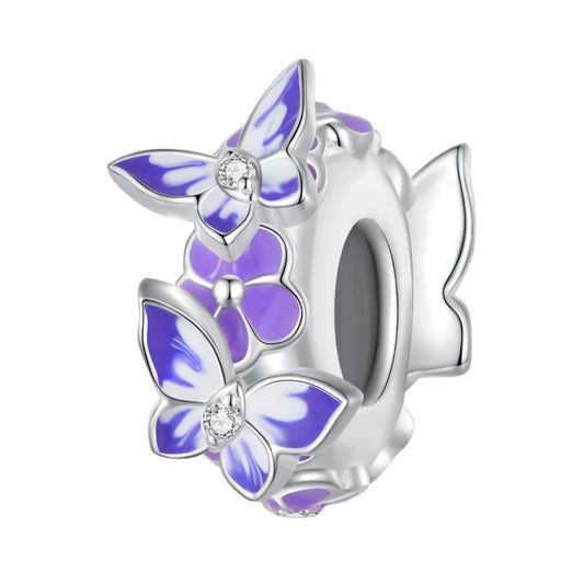 Flying Butterflies Stopper Charm