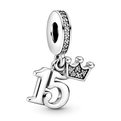 15th Celebration Double Dangle Charm