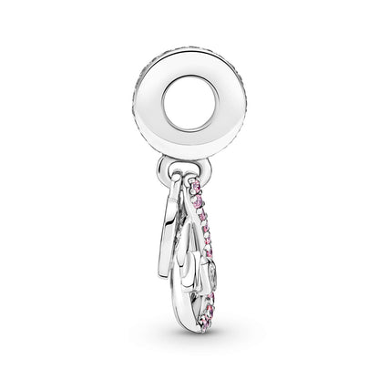 Mom Infinity Sparkling Double Dangle Charm