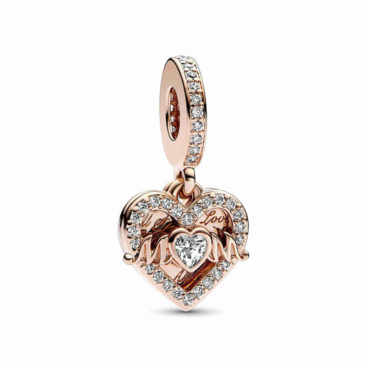 Heart & Mom Dangle Charm