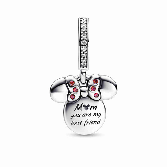 Minnie Mouse Silhouette Double Dangle Charm