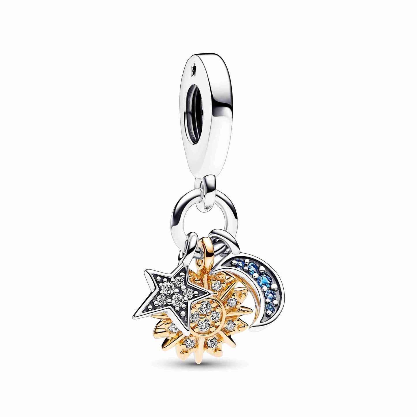 Two-Tone Celestial Triple Dangle Charm