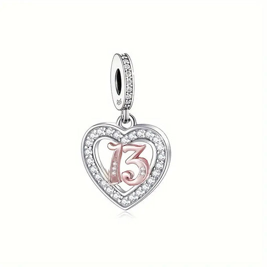 Birthday Heart Dangle Charm