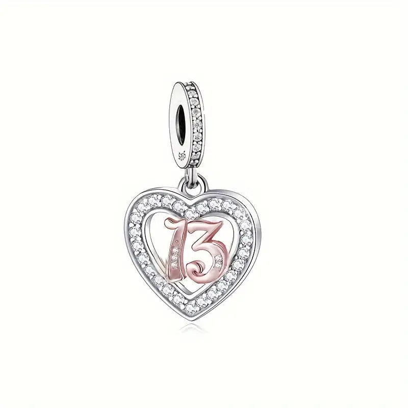Birthday Heart Dangle Charm
