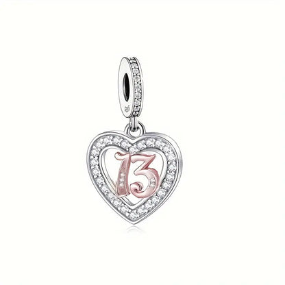 Birthday Heart Dangle Charm