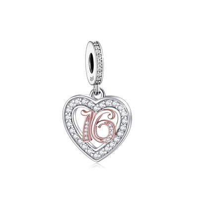 Birthday Heart Dangle Charm