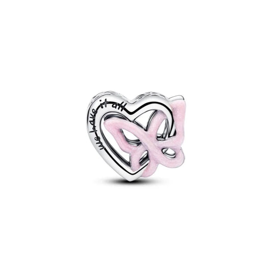 Entwined Heart & Butterfly Charm