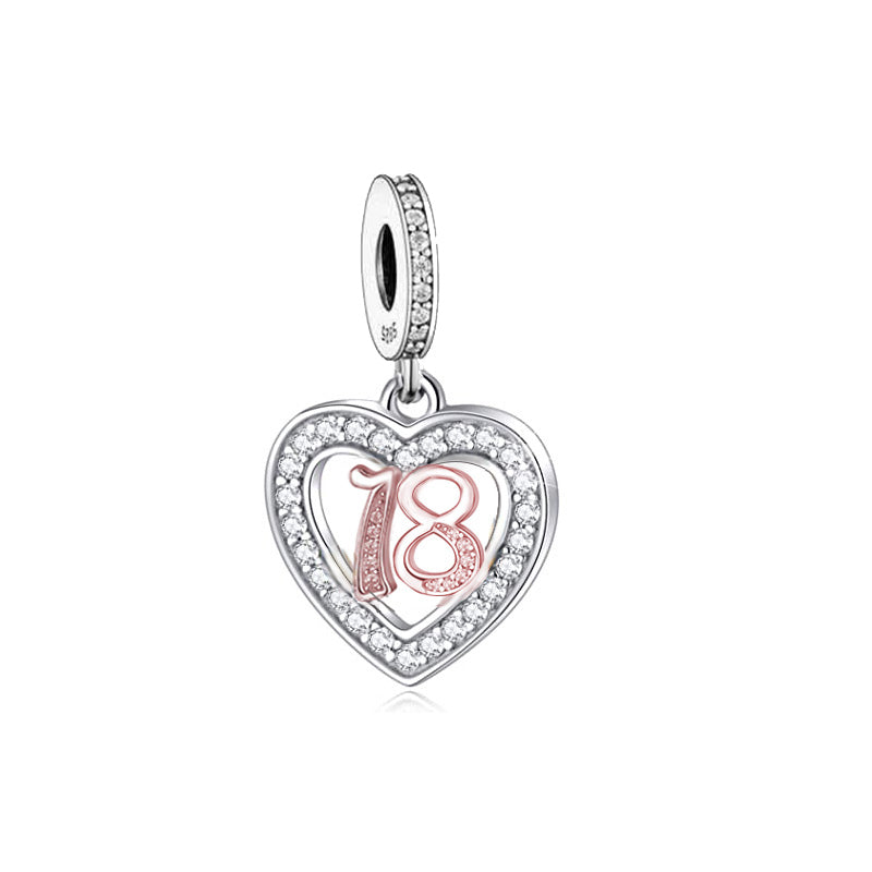 Birthday Heart Dangle Charm