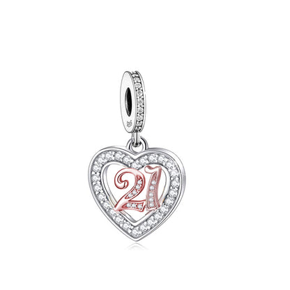 Birthday Heart Dangle Charm
