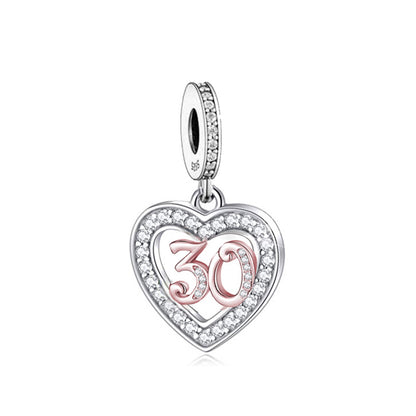 Birthday Heart Dangle Charm