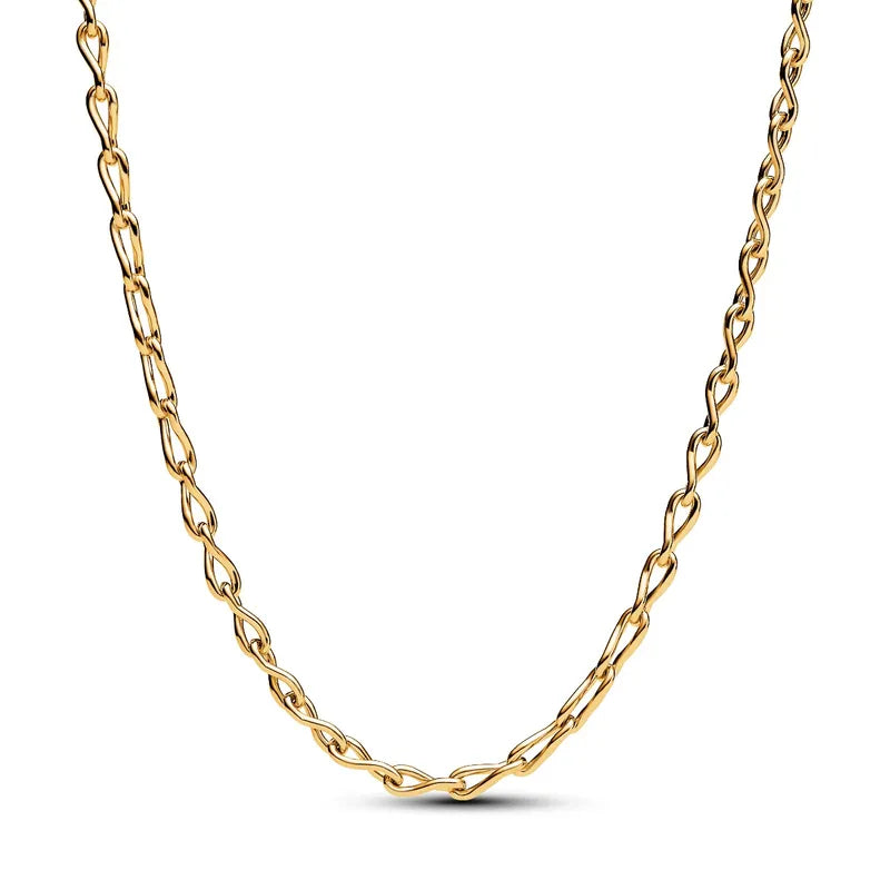 Infinity Chain Necklace - 50cm - Gold-plated