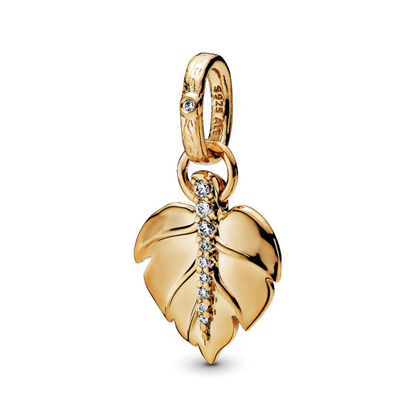 Leaf Dangle Charm - Gold