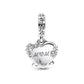 Kangaroo Mom & Son Double Dangle Charm