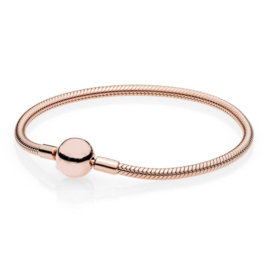 Smooth Rose Clasp Bracelet - Rose
