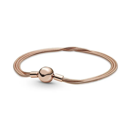 Multi Snake Chain Bracelet - Rose