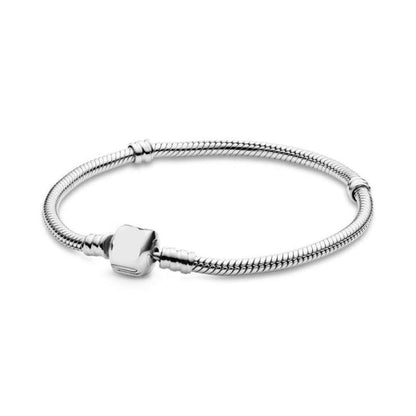 Barrel Clasp Snake Chain Bracelet