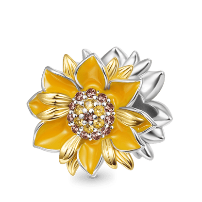 Sparkling Sunflower Charm