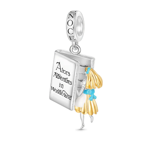 Alice in Wonderland Alice & Book Dangle Charm