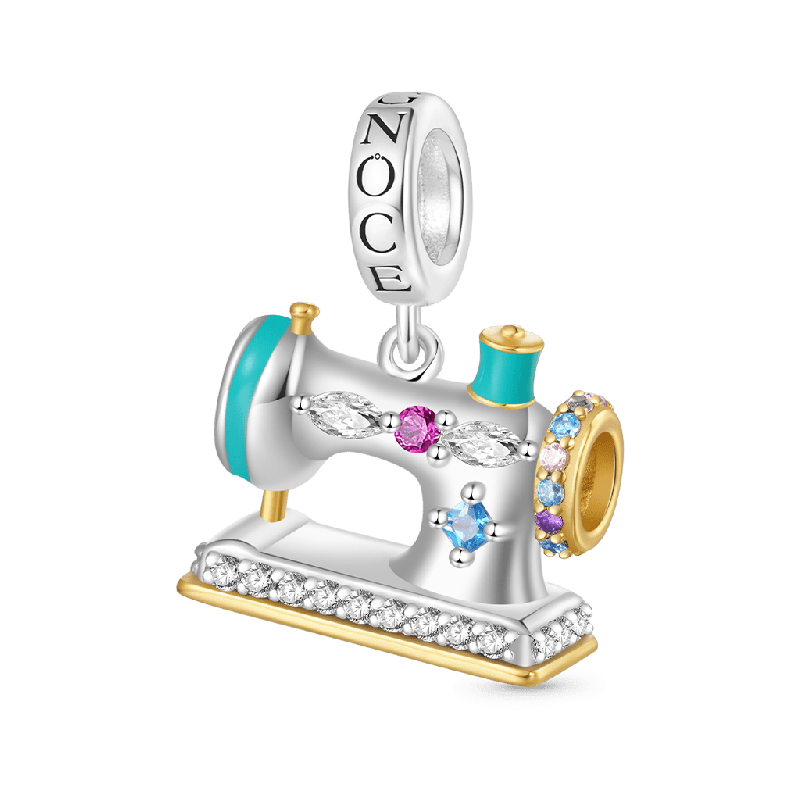 Happy Sewing Machine Dangle Charm