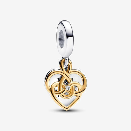 Engravable Mum Double Dangle Charm - Gold