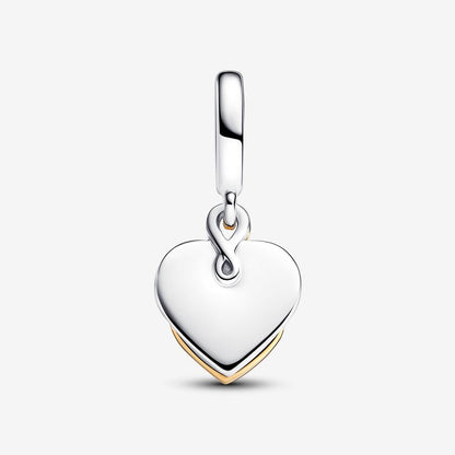 Engravable Mum Double Dangle Charm - Gold