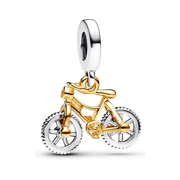 Two-tone Spinning Wheels Bicycle Dangle Charm