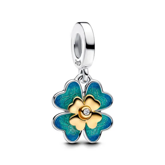 Four Leaf Clover Lab-Grown Diamond Dangle Charm