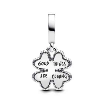 Four Leaf Clover Lab-Grown Diamond Dangle Charm