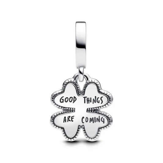 Four Leaf Clover Lab-Grown Diamond Dangle Charm