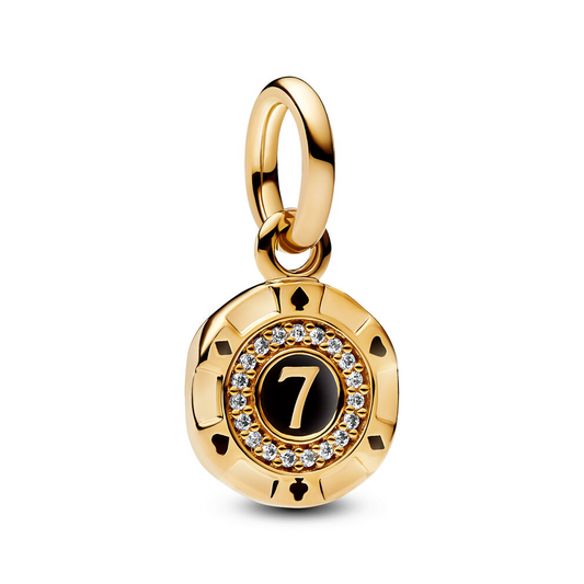 Lucky Chip Dangle Charm - Gold