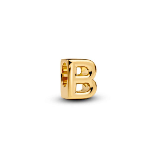 Open Letter Alphabet Charm - Gold