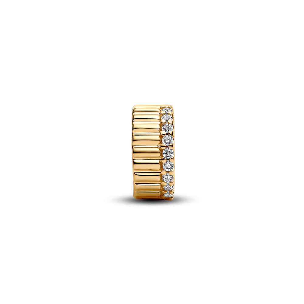Ribbed Clip Charm - Gold