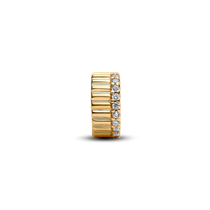 Ribbed Clip Charm - Gold