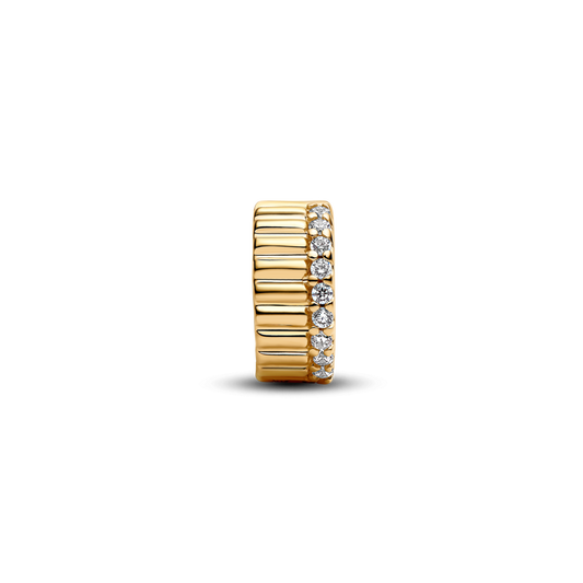 Ribbed Clip Charm - Gold