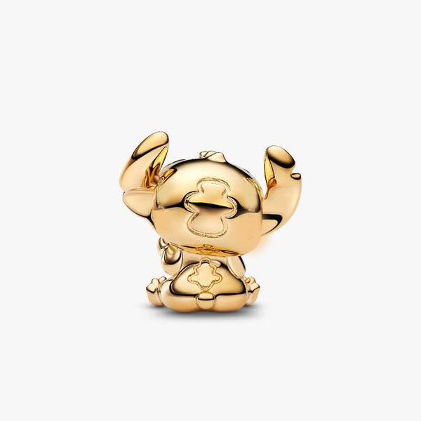 Lilo and Stitch Stitch Heart Charm - Gold