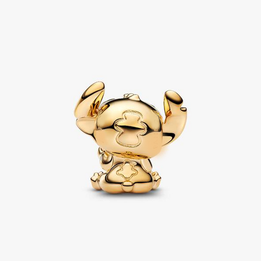 Lilo and Stitch Stitch Heart Charm - Gold