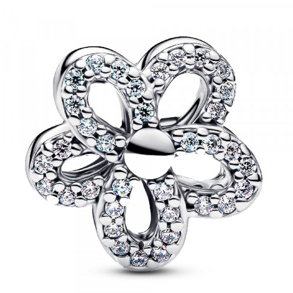Sparkling Flower Openwork Charm