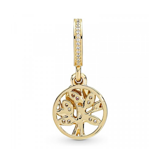 Family Tree Dangle Charm - Gold Plated