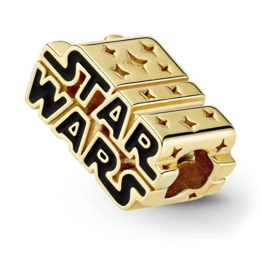 Star Wars Shining 3D Logo Charm - Gold