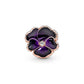 Deep Purple Pansy Flower Charm