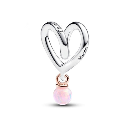Two-tone Wrapped Heart Charm
