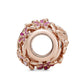 Openwork Pink Daisy Flower Charm - Rose Gold