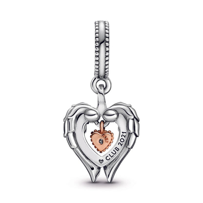 Angel Wings & Heart Dangle Charm - 2021