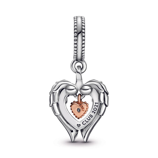 Angel Wings & Heart Dangle Charm - 2021