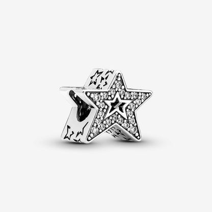 Sparkling Asymmetric Star Charm