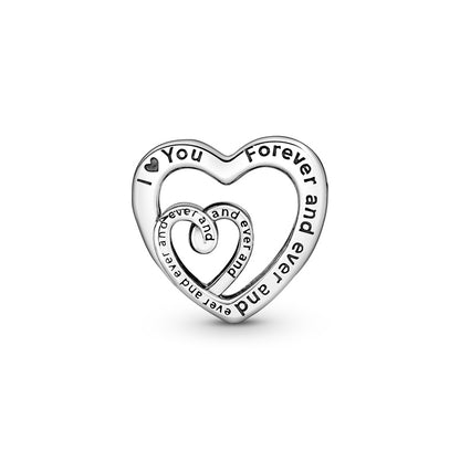 Entwined Infinite Hearts Charm