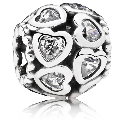 Love All Around Charm with Clear Zirconia