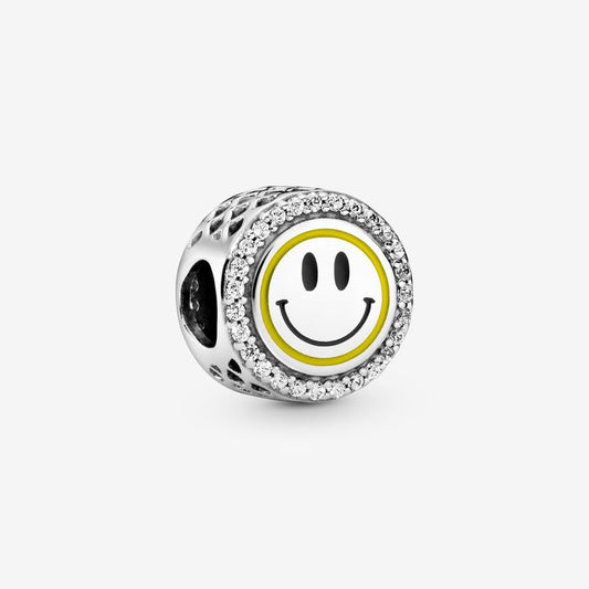 Sparkle Smiley Face Charm